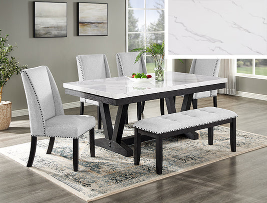 VANCE FAUX MARBLE DINING GROUP