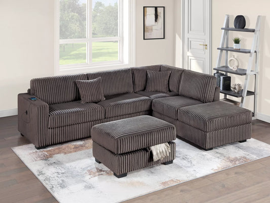 3PC SECTIONAL WITH OTTOMAN