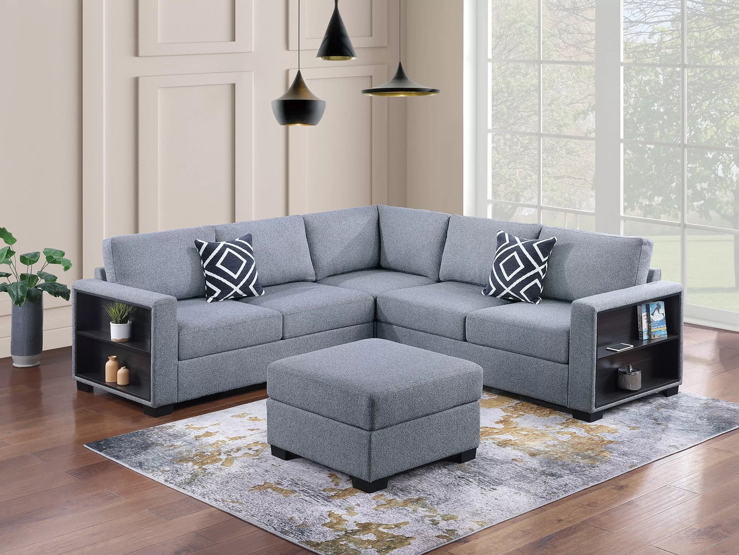 4PC SECTIONAL W/OTTOMAN
