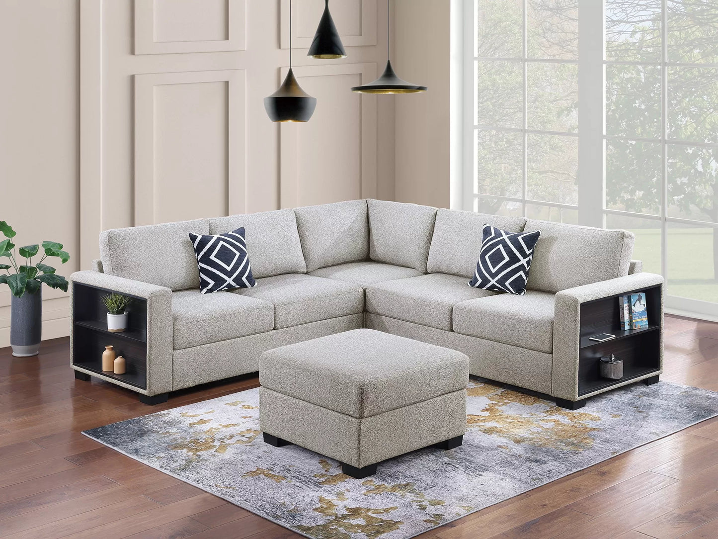 4PC SECTIONAL W/OTTOMAN